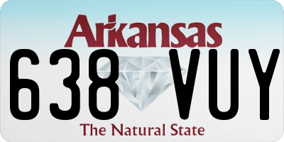 AR license plate 638VUY