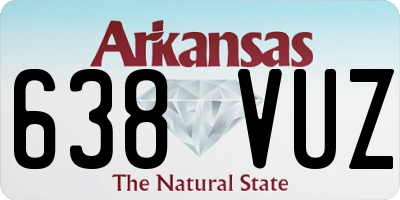 AR license plate 638VUZ