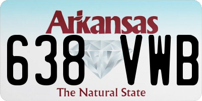AR license plate 638VWB