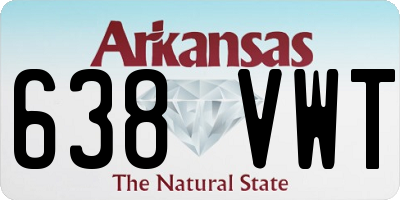 AR license plate 638VWT
