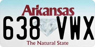 AR license plate 638VWX