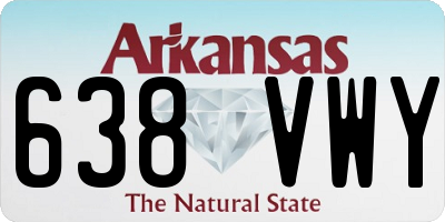 AR license plate 638VWY