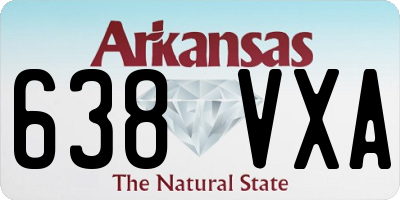 AR license plate 638VXA