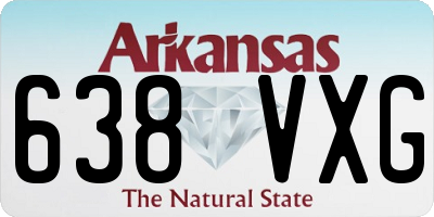 AR license plate 638VXG