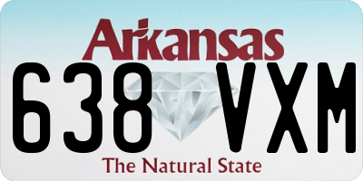 AR license plate 638VXM