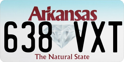 AR license plate 638VXT