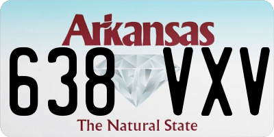 AR license plate 638VXV