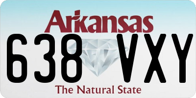 AR license plate 638VXY