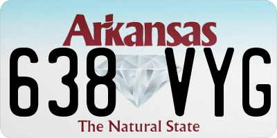 AR license plate 638VYG