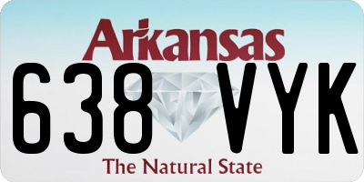 AR license plate 638VYK