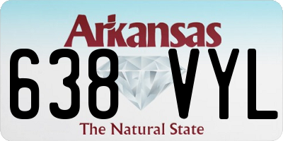 AR license plate 638VYL
