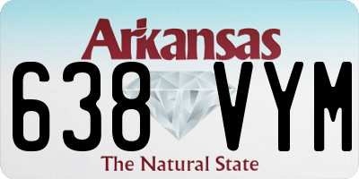 AR license plate 638VYM