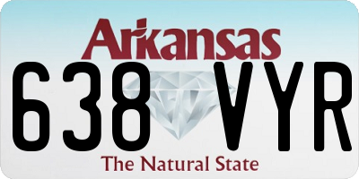 AR license plate 638VYR