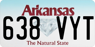 AR license plate 638VYT