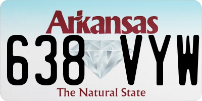 AR license plate 638VYW