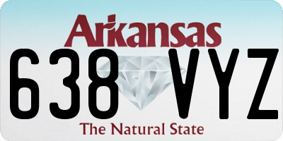 AR license plate 638VYZ