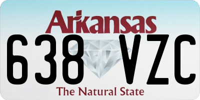 AR license plate 638VZC