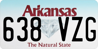 AR license plate 638VZG