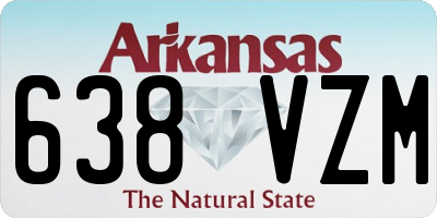 AR license plate 638VZM