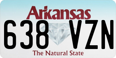 AR license plate 638VZN