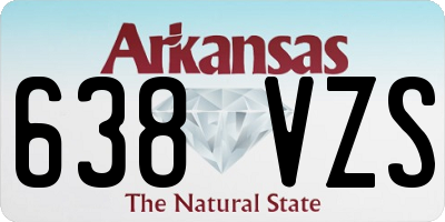 AR license plate 638VZS