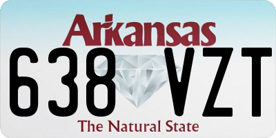AR license plate 638VZT