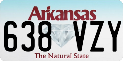 AR license plate 638VZY