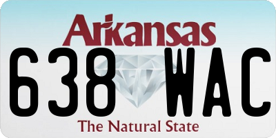 AR license plate 638WAC