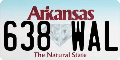 AR license plate 638WAL