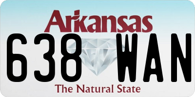 AR license plate 638WAN