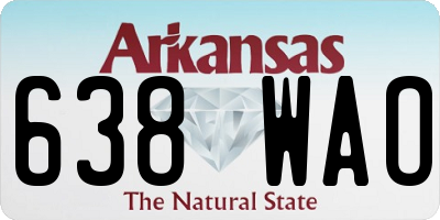 AR license plate 638WAO