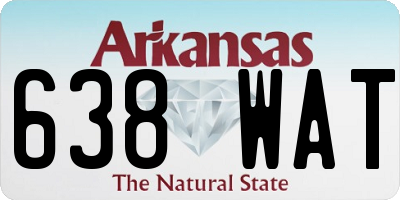AR license plate 638WAT