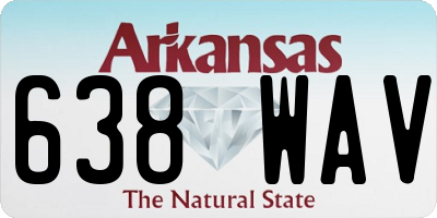AR license plate 638WAV