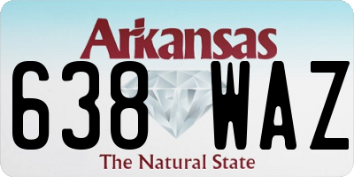 AR license plate 638WAZ