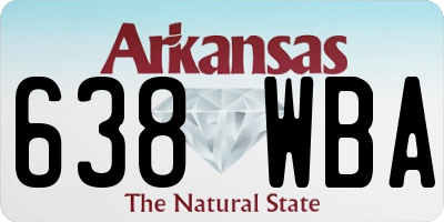 AR license plate 638WBA