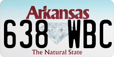 AR license plate 638WBC