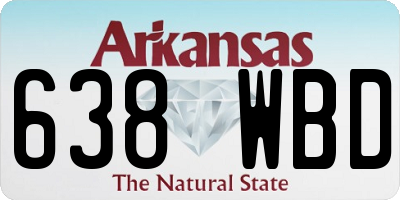 AR license plate 638WBD