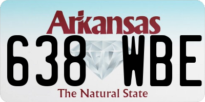 AR license plate 638WBE