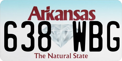 AR license plate 638WBG