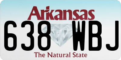 AR license plate 638WBJ