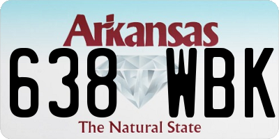AR license plate 638WBK