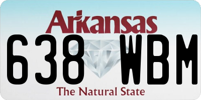 AR license plate 638WBM