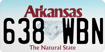 AR license plate 638WBN