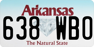 AR license plate 638WBO