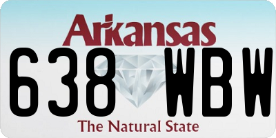 AR license plate 638WBW