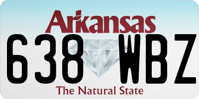 AR license plate 638WBZ