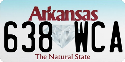 AR license plate 638WCA