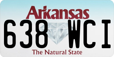 AR license plate 638WCI