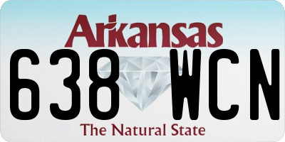 AR license plate 638WCN