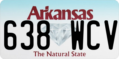 AR license plate 638WCV